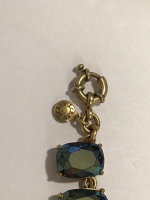 JCCrew Rhinestone Necklace Peacock Blue