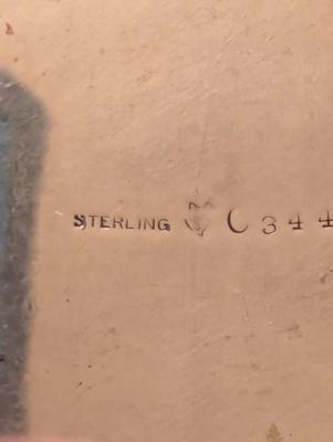 Sterling Silver Monogrammed Serving Plate 258 Grams