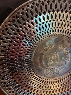 Sterling Silver Monogrammed Serving Plate 258 Grams