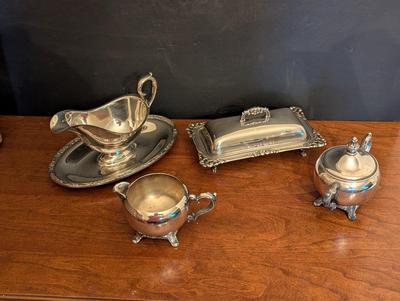 Silver Plated Serving Dishes Lot 4