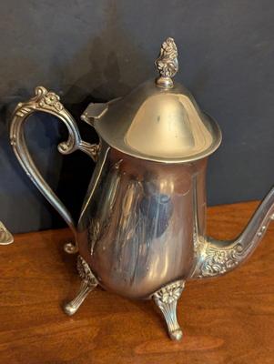 Antique Silver Plated Teapots Creamer & Sugar Servers (DR)