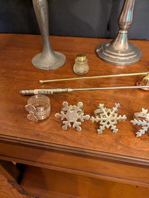 Provincetown Pewterlite F. B. Rogers & German Wieling 95% Zinn Candle Holders & Unmarked Napkin Holders