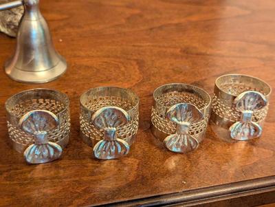 Provincetown Pewterlite F. B. Rogers & German Wieling 95% Zinn Candle Holders & Unmarked Napkin Holders