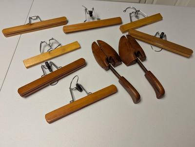 Wooden Pants Hangers & Vintage Wooden Shoe Stretchers