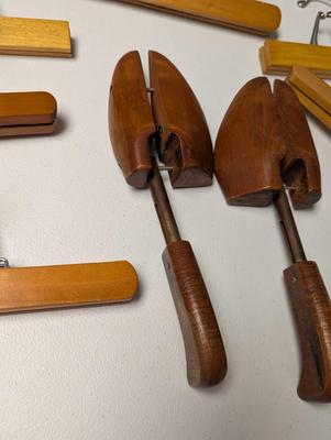 Wooden Pants Hangers & Vintage Wooden Shoe Stretchers