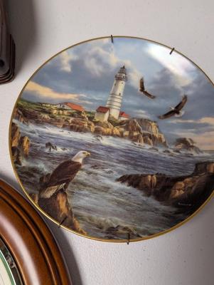 Pair Of Quartz Clocks Souvenir Plate Ceramic Duck Christmas Tin Box