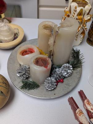 Variety Of Candles & Candle Holders