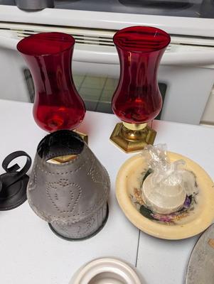 Variety Of Candles & Candle Holders