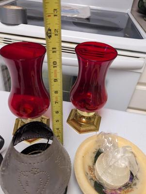 Variety Of Candles & Candle Holders