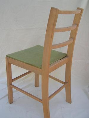 Nice little vintage wooden framed chair, blonde finished