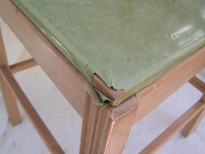 Nice little vintage wooden framed chair, blonde finished