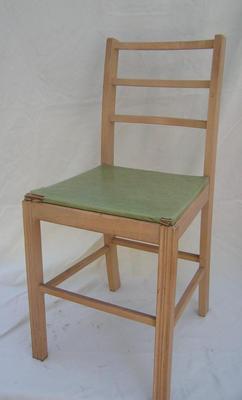 Nice little vintage wooden framed chair, blonde finished