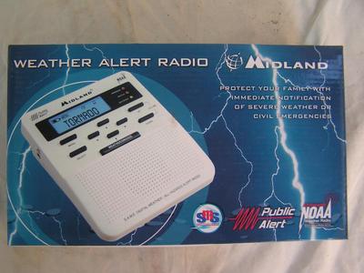 Midland Weather Alert Radio. Model WR-100. New in box,