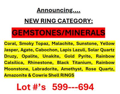 NEW RING CATEGORY -- GEMSTONES