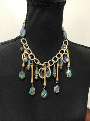 Beautiful Glass statement necklace, gorgeous