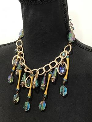 Beautiful Glass statement necklace, gorgeous