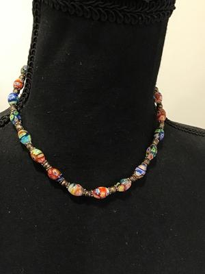Art Glass Style Necklace