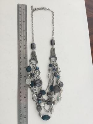 Blue multilayer fashion necklace