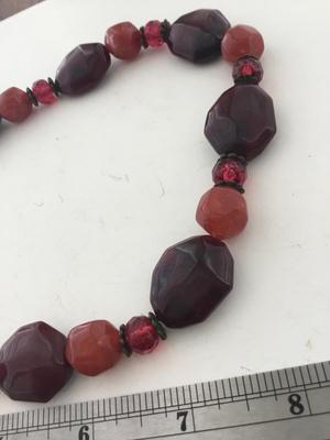 Red beaded unique fashion necklace