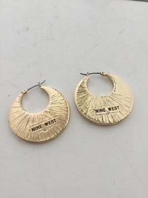 Nine West animal print hoop earrings