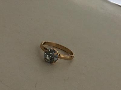 Faux unmarked gold tone fashion ring