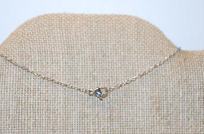 Thin Straight Line Cross PENDANT (1½" x 1") on a Silver Tone Necklace Chain 17" L