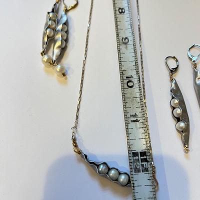 Artisanal Pearl “Pea Pod” Jewelry