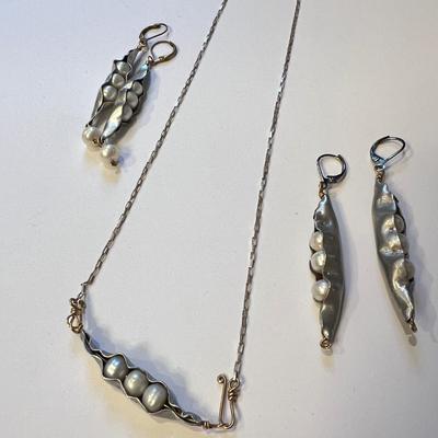 Artisanal Pearl “Pea Pod” Jewelry