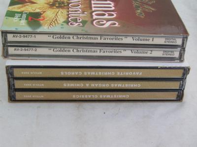 5 Holiday music CDs. 1 3-pack & 1 2-pack