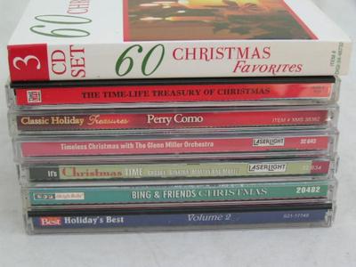 Holiday lot of music CDs, 6 singles & 1 3-pack of Christmas music