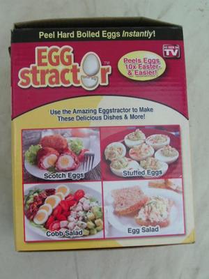 “Egg Stractor” hard boiled egg peeler device. As seen on TV.