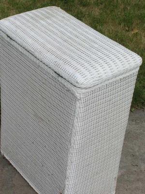 A clothes hamper, it’s solid