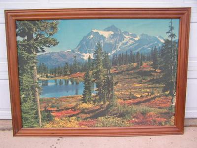 Huge wall decor frame art photography print, Rocky Mountains