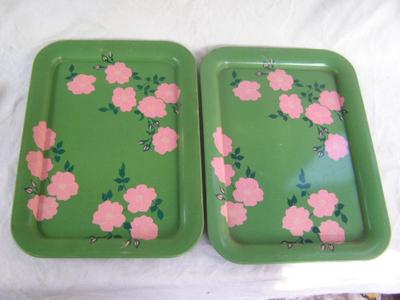 A pair of vintage food service trays, c.1940s-50s?.