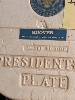 Hoover Presidential Limited Edition Plate