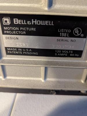Bell & Howell Motion Picture Projector Design 1621