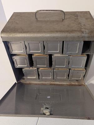 Vintage Brumberger Photo Slide Metal Storage Case Box With Vintage Slides Choice 1