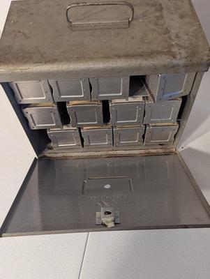 Vintage Brumberger Photo Slide Metal Storage Case Box With Vintage Slides Choice 1