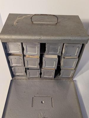 Vintage Brumberger Photo Slide Metal Storage Case Box With Vintage Slides Choice 2
