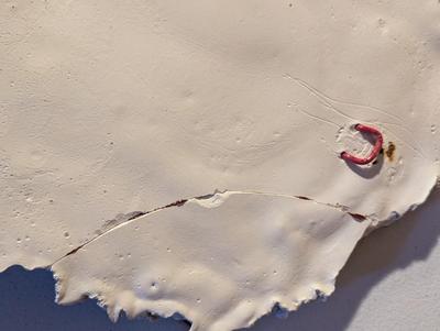 Vintage Custom Sand Art Wall Sculpture Of A Woman's Face