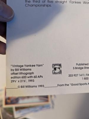 Signed Andy Jurinko Pamphlet Advertising Lithograph Cards Of Baseball Stadiums Bill Williams - William Feldman