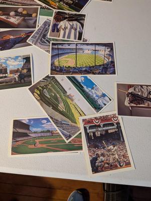 Signed Andy Jurinko Pamphlet Advertising Lithograph Cards Of Baseball Stadiums Bill Williams - William Feldman