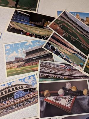 Signed Andy Jurinko Pamphlet Advertising Lithograph Cards Of Baseball Stadiums Bill Williams - William Feldman