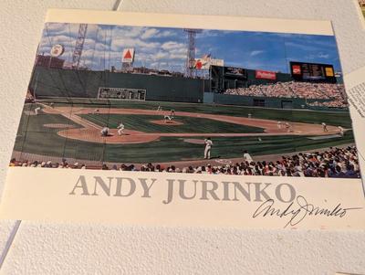 Signed Andy Jurinko Pamphlet Advertising Lithograph Cards Of Baseball Stadiums Bill Williams - William Feldman