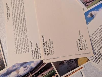 Advertising Lithograph Cards Of Baseball Stadiums Bill Goff - Bill Purdom - William Feldmon Andy Jurinko Lot 2