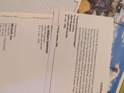 Advertising Lithograph Cards Of Baseball Stadiums Bill Goff - Bill Purdom - William Feldmon Andy Jurinko Lot 2