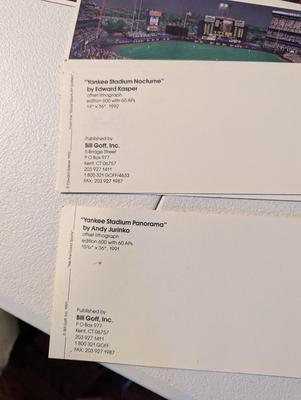 Advertising Lithograph Cards Of Baseball Stadiums Bill Goff - Edward Kasper - Bill Purdom Lot 3