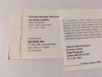 Advertising Lithograph Cards Of Baseball Stadiums Bill Goff - Edward Kasper - Bill Purdom Lot 3