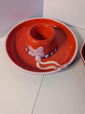 Red Hat Dip & Chip Bowls