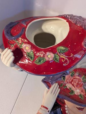 Red Hat Cookie Jar & Platter